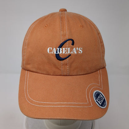 Cabela's Slideback Hat Orange One Size Adjustable Embroidered Patch