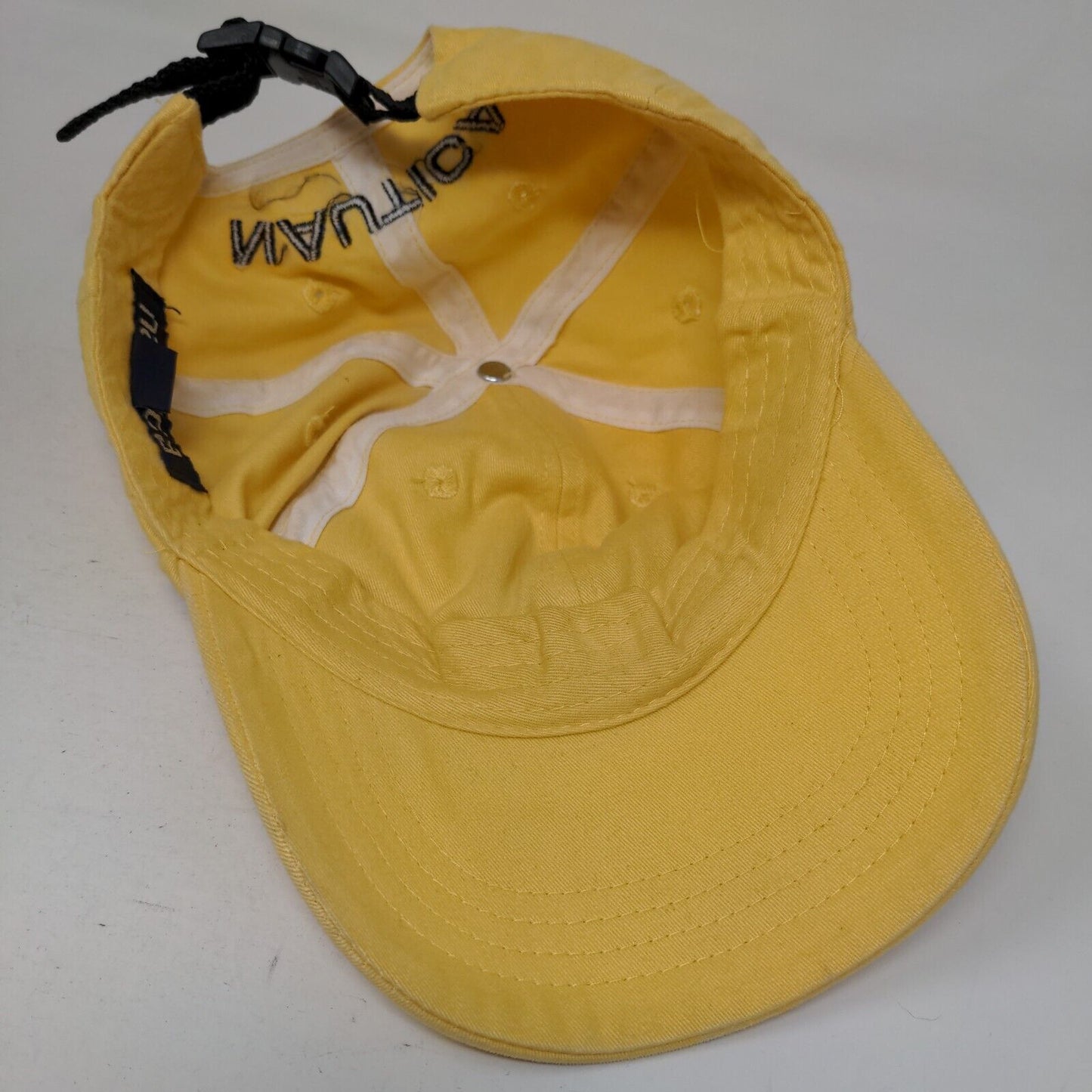 Nautica Strapback Hat Yellow One Size Embroidered Adjustable 6 Panel