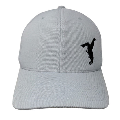Yupoong Strapback Hat Gray One Size Embroidered 110|One Ten Flex Fit Tech