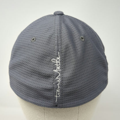 TravisMathew Baseball Cap Gray M Flexfit Performance Embroidered 6-Panel Hat