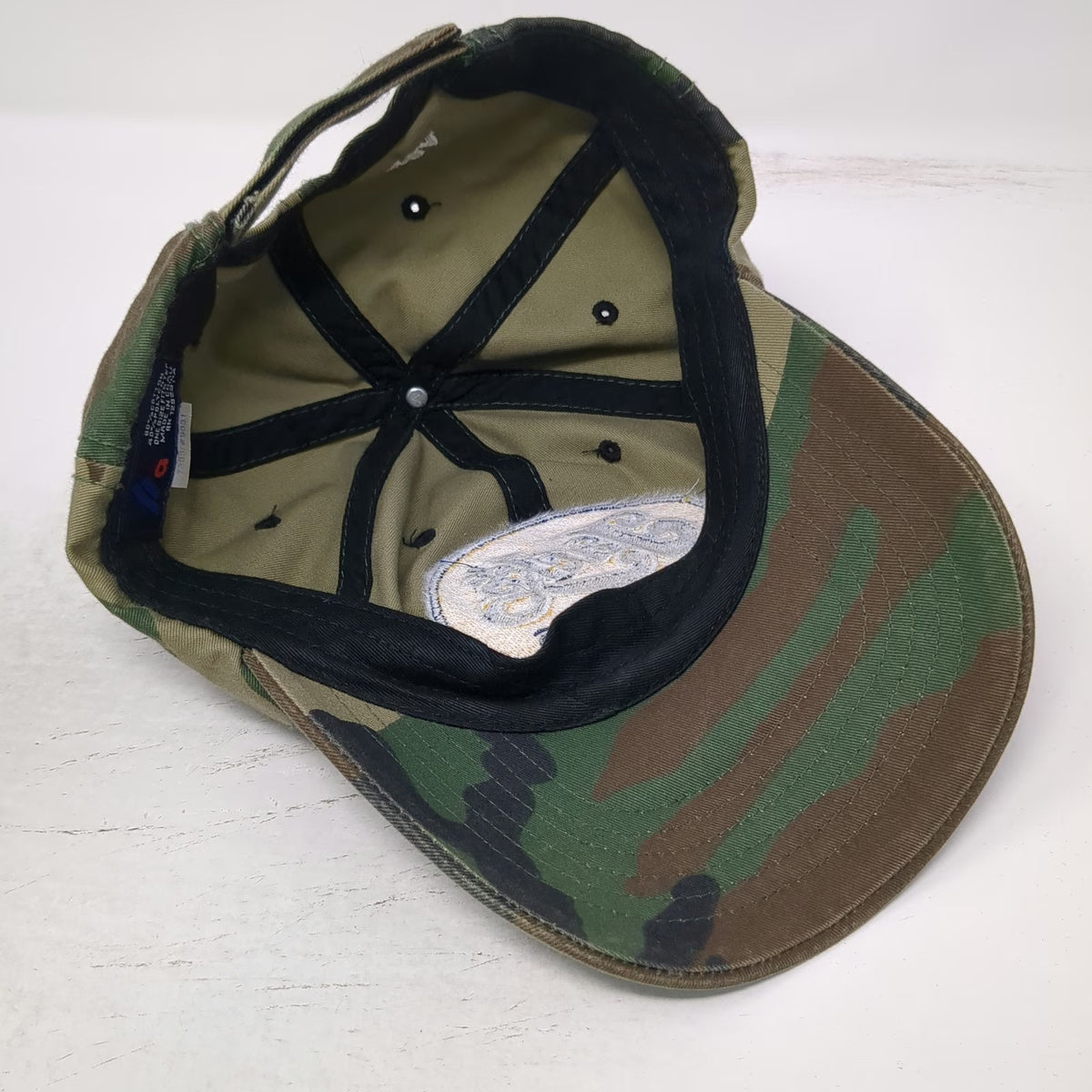 Jack's Camo Baseball Cap Green One Size Bishop California Logo Embroidered Hat