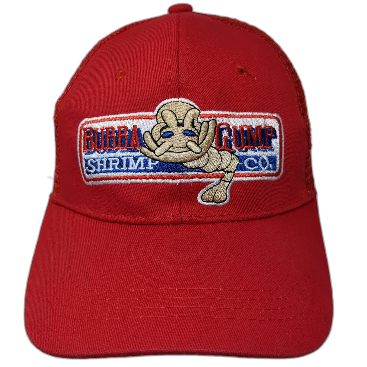 Bubba Gump Shrimp Co Trucker Hat Red One Size Forrest Movie Mesh Snapback Logo