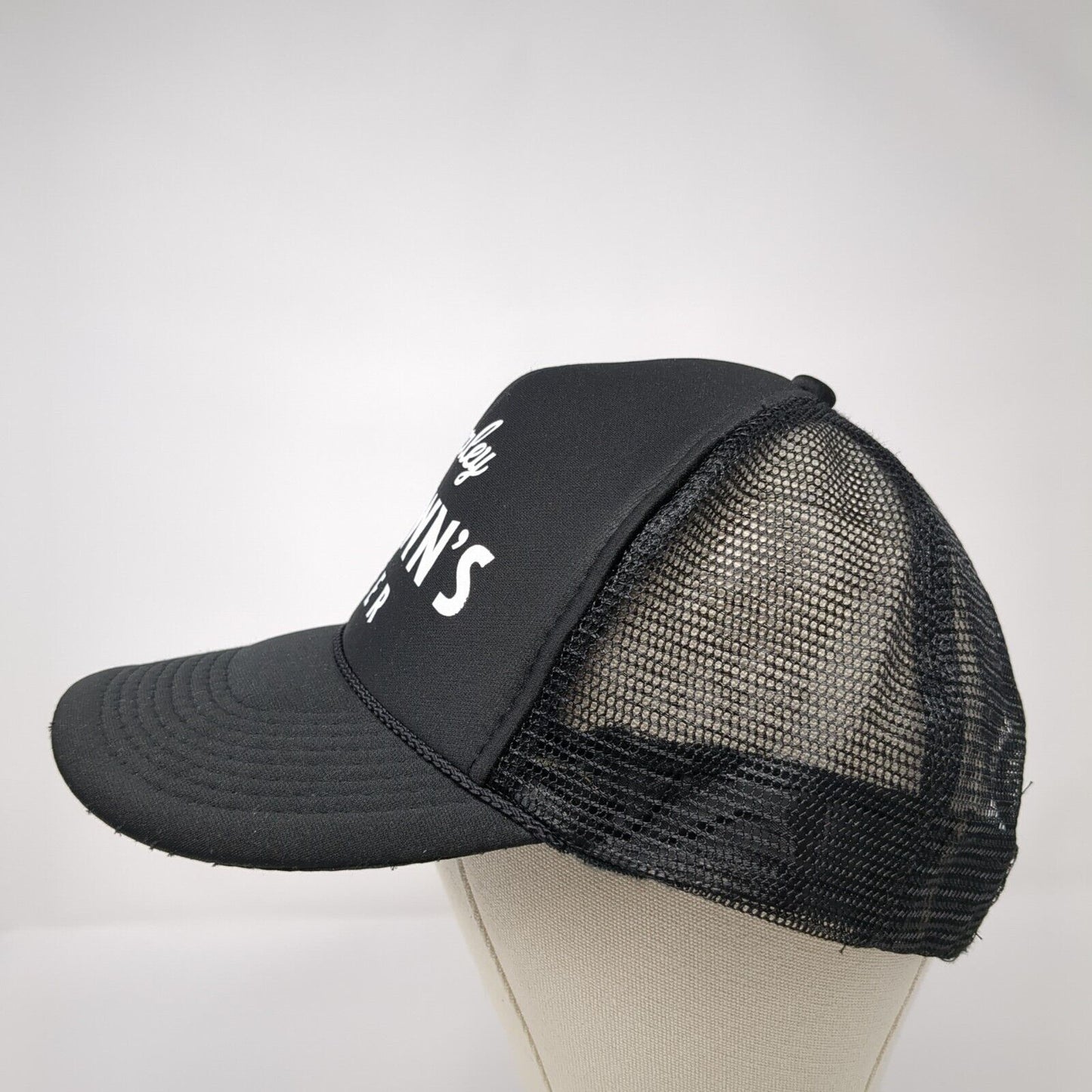 Barley Brown's Beer Snapback Rope Trucker Hat Black One Size Mesh Back