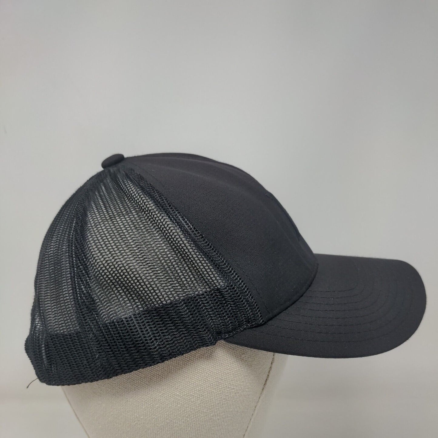 Hurley Snapback Mesh Back Trucker Hat Black One Size Breathable Yupoong