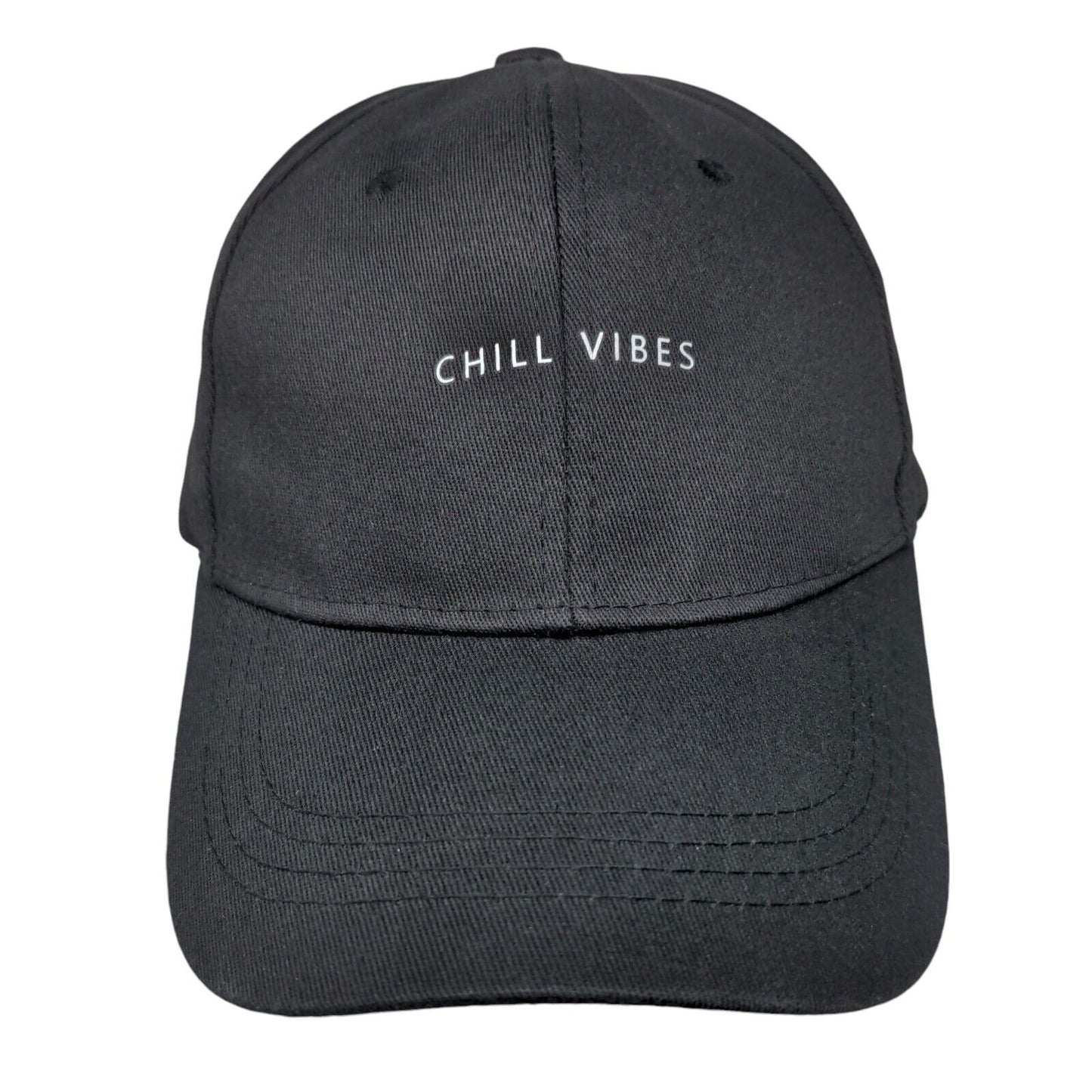 Chill Vibes Slideback Hat Black Size GP-M Adjustable Vented Holes 6 Panel