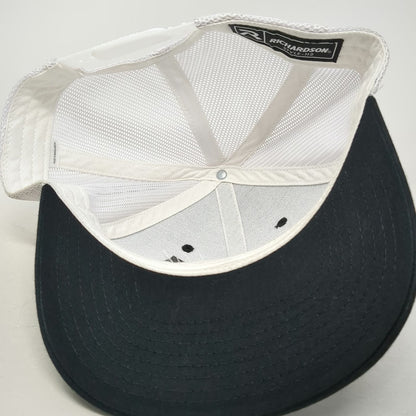 Richardson Trucker Hat Black White Gold One Size Kissick Construction Logo Hat