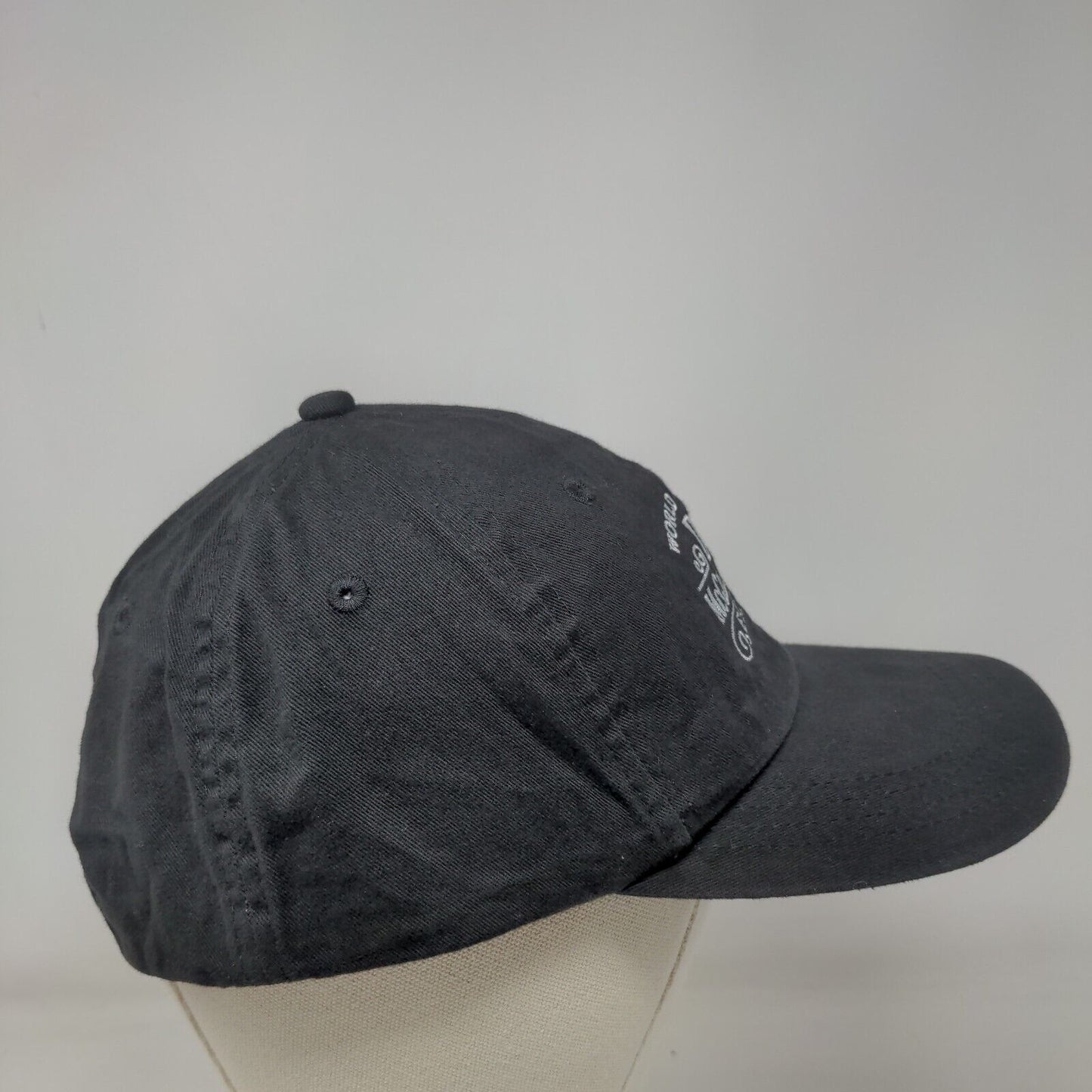 World Famous Dr. McGillicuddy's Strapback Hat Black One Size Embroidered