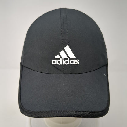 Adidas Strapback Hat Black One Size Adjustable 3 Stripes Logo Outdoor