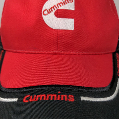 Cummins Power Gear Men's Slideback Hat Red Embroidered Logo 100% Cotton