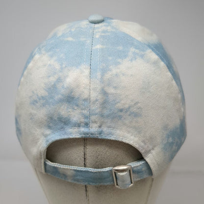 David and Young Baseball Cap Blue White One Size Tie Dye Cloud Print Cotton Hat