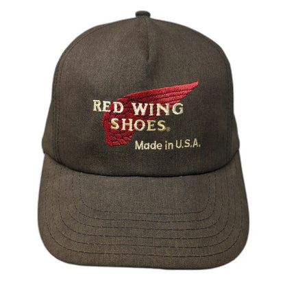 Kap King Trucker Brown Red Wing Shoes Snapback Hat Made in USA Vintage