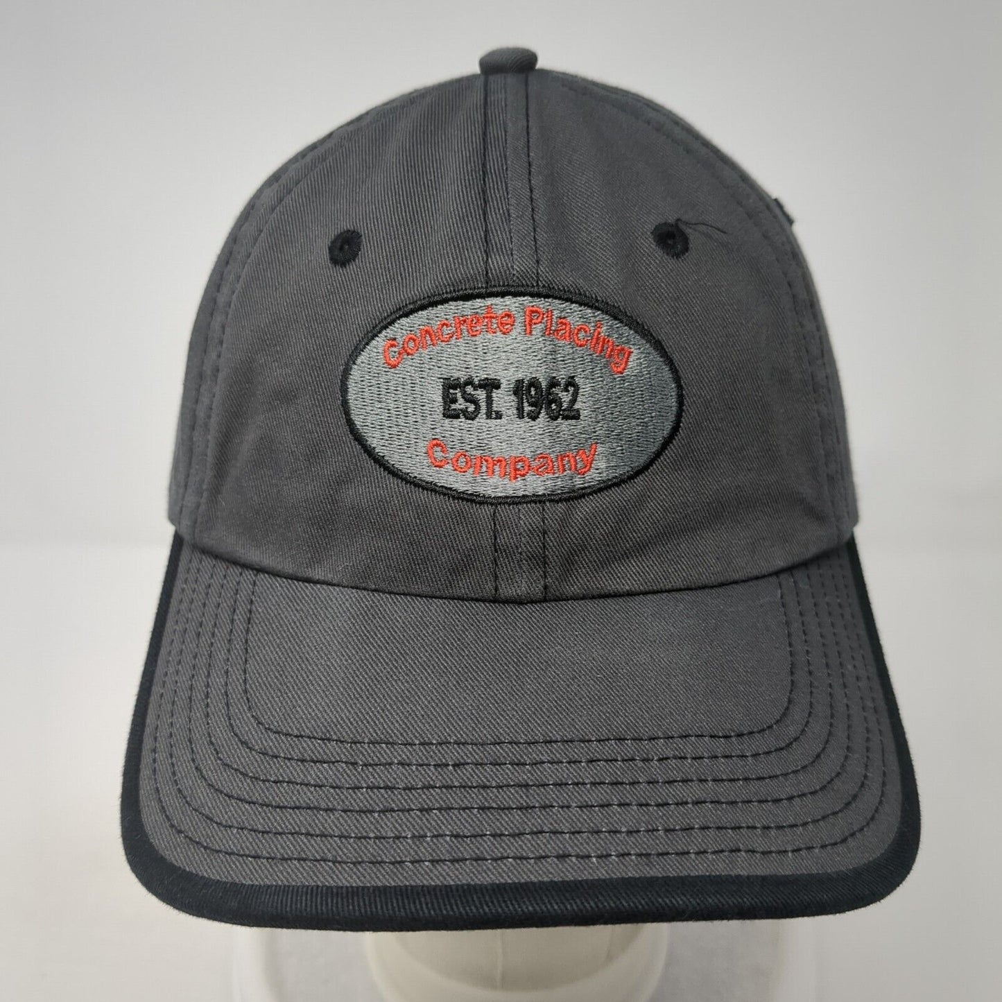 Concrete Placing Company Est. 1962 Strapback Hat Gray One Size Port Authority