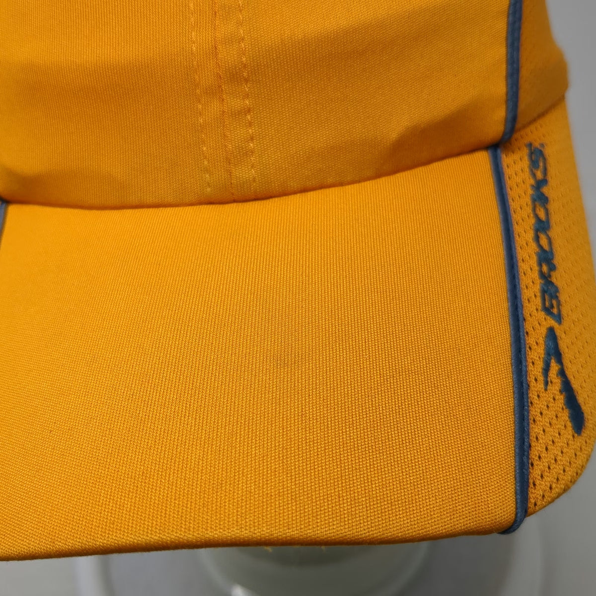 Brooks Baseball Cap Yellow One Size Performance Mesh Side Panels Adjustable Hat