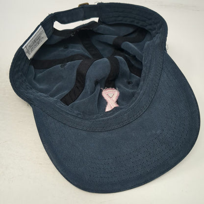 American Cancer Society Baseball Cap Blue One Size Pink Ribbon Slideback Hat