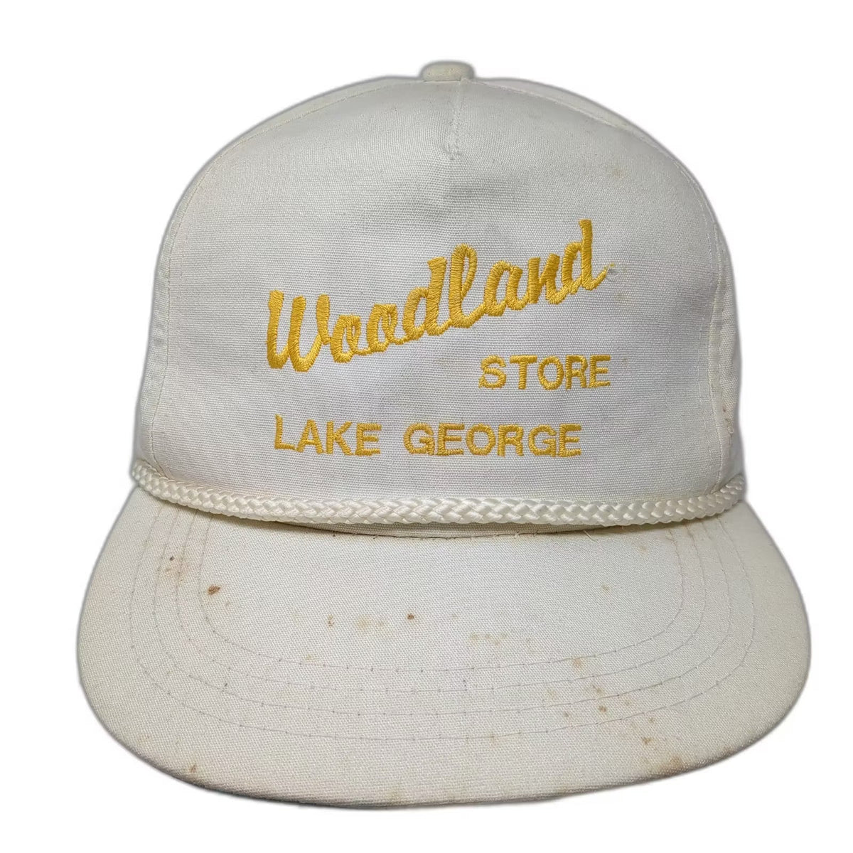 Yupoong Woodland Store Lake George Snapback Hat Beige Yellow Rope OSFA 5 Panel