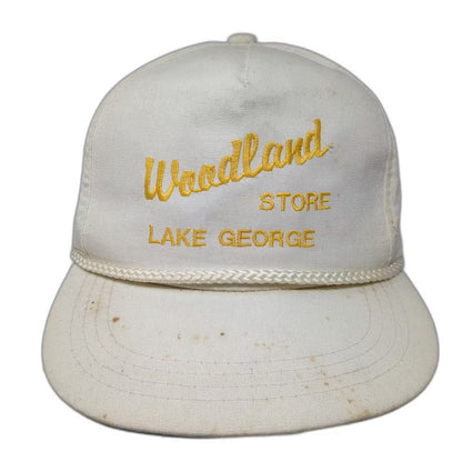 Yupoong Woodland Store Lake George Snapback Hat Beige Yellow Rope OSFA 5 Panel