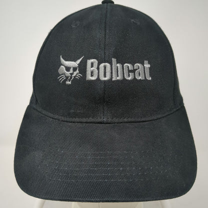 Hiphic Bobcat Logo Embroidered Baseball Cap Black One Size Strapback Hat
