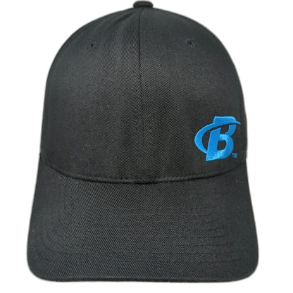 Flexfit Baseball Cap Black M Bodybuilding Logo Stretch Fit Training Workout Hat