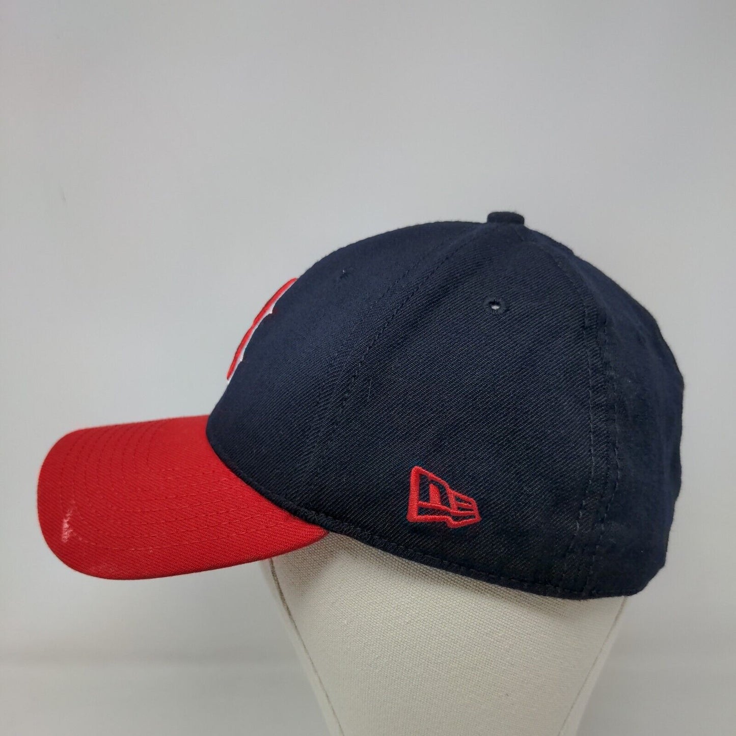 New Era Men's Fitted Hat Blue Red S/M Embroidered Boston Red Sox Logo MLB