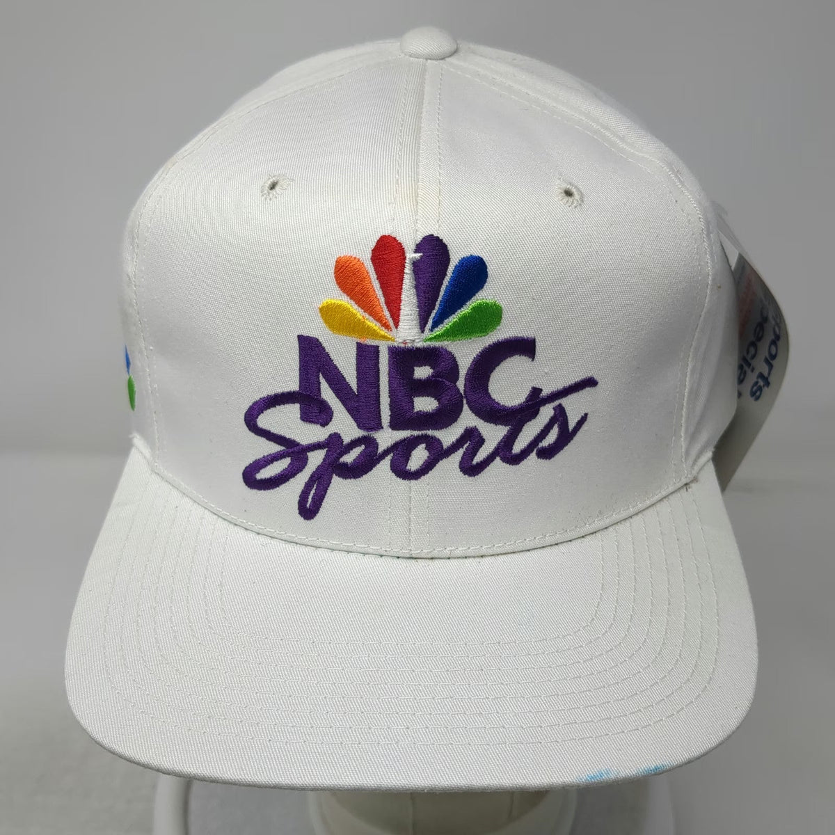 Sports Specialties NBC Sports 5 Panel White Hat Snapback Side Logo Vintage W/Tag