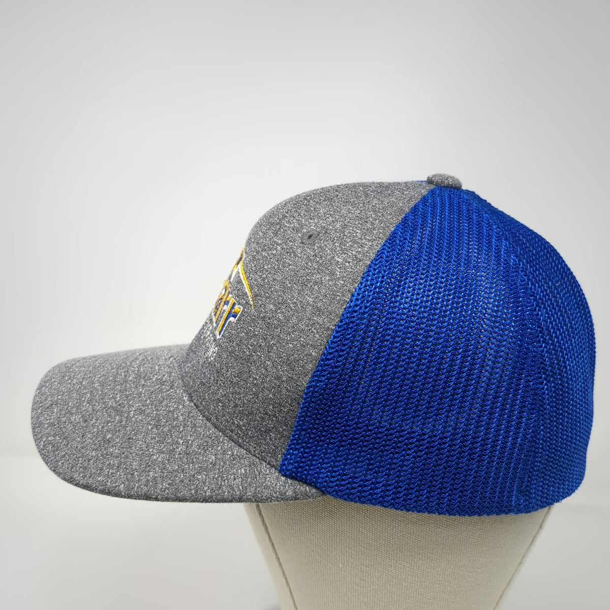 Port Authority Baseball Cap Gray Blue XL Starr General Contracting Fitted Hat