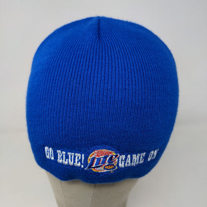 Miller Lite Men's Knit Beanie Hat Cap Blue Size OSFA Embroidered Beer Go Blue!