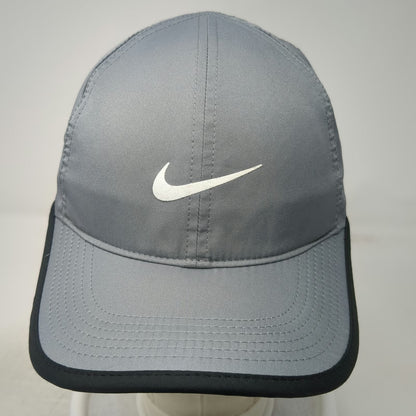Nike Baseball Cap Gray One Size Dri-FIT Featherlight Strapback Hat Swoosh Golf