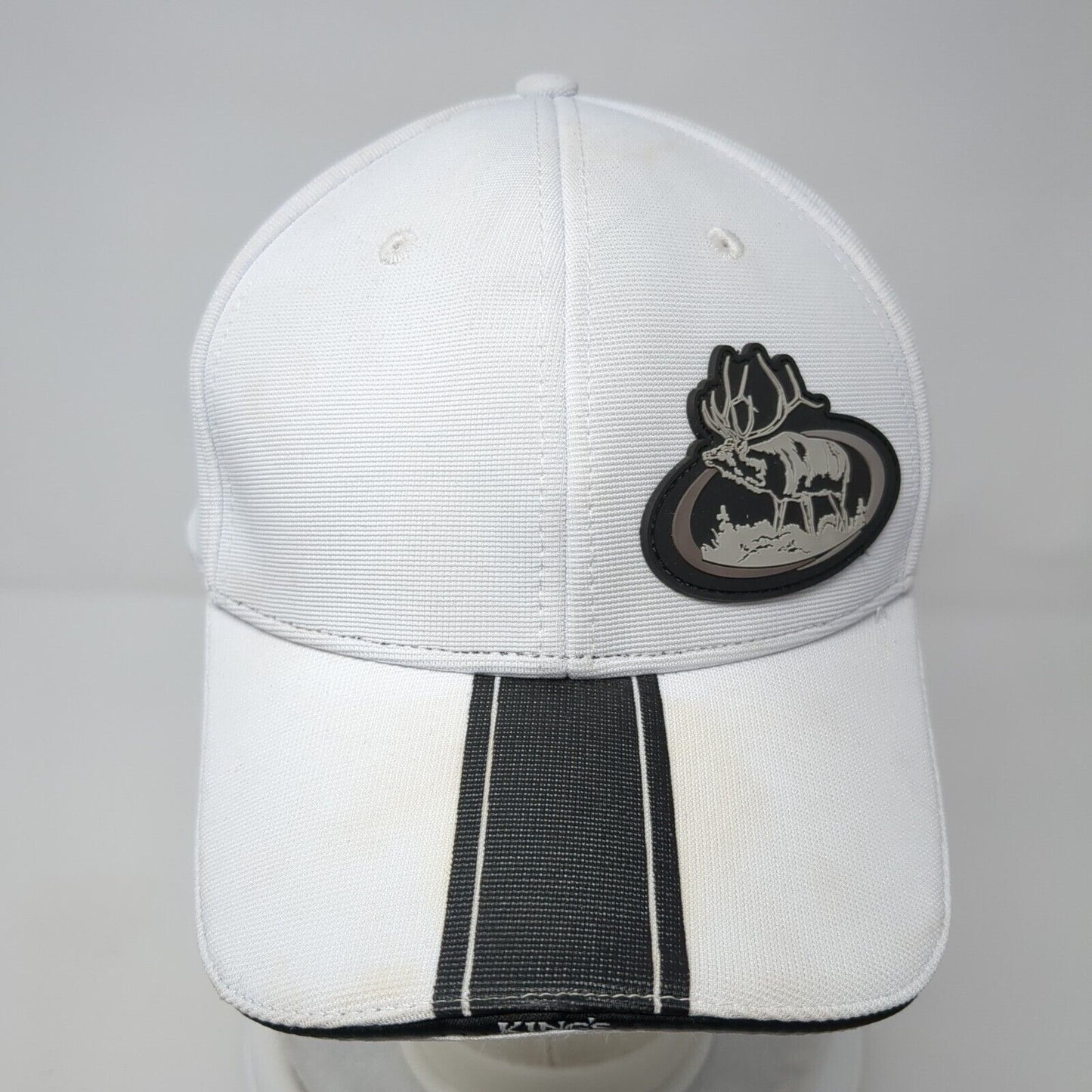 Kings Any Tag Any Time Fitted Hat White L/XL Patch Logo Vented Holes 6 Panel