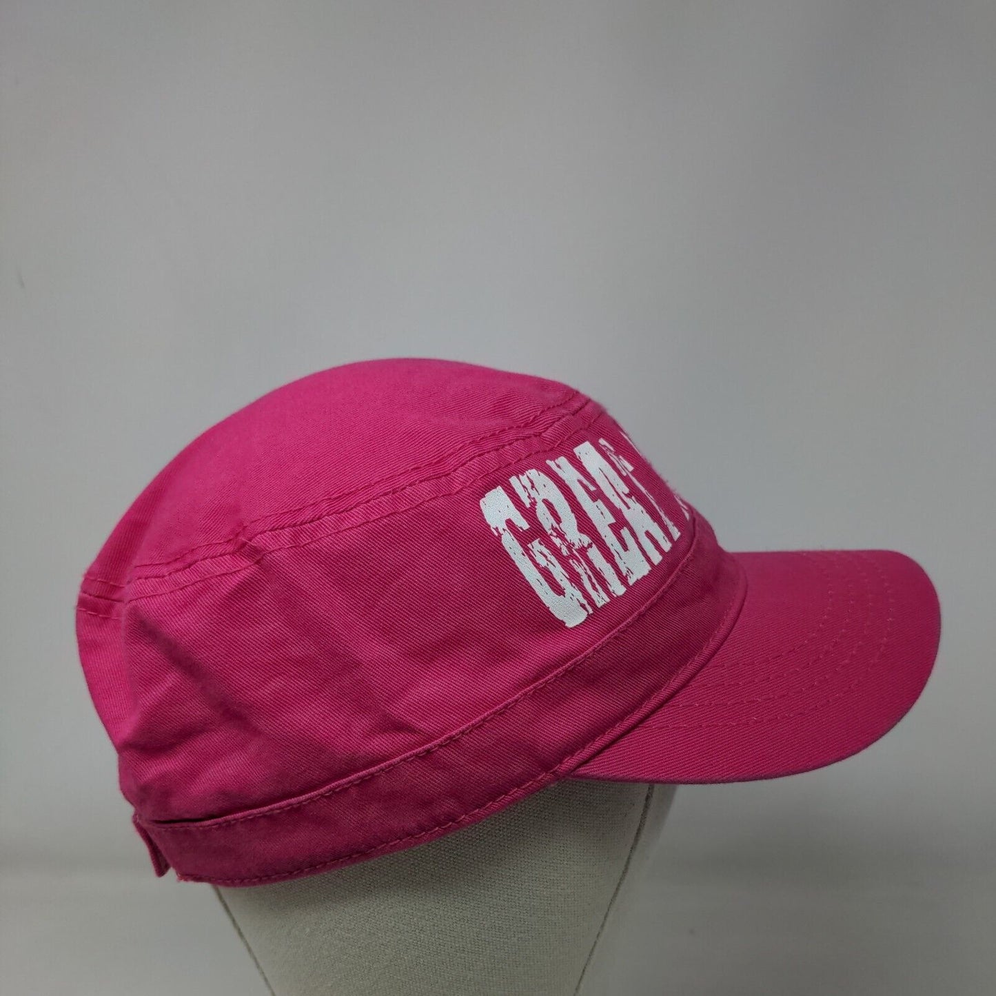 Great Smoky Mtns Strapback Cadet Army Cap Hat Pink One Size Robin Ruth