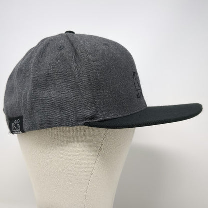 Ski Town All Stars Snapback Hat Gray Black OSFM Alpine Kind Mountain Flat Bill