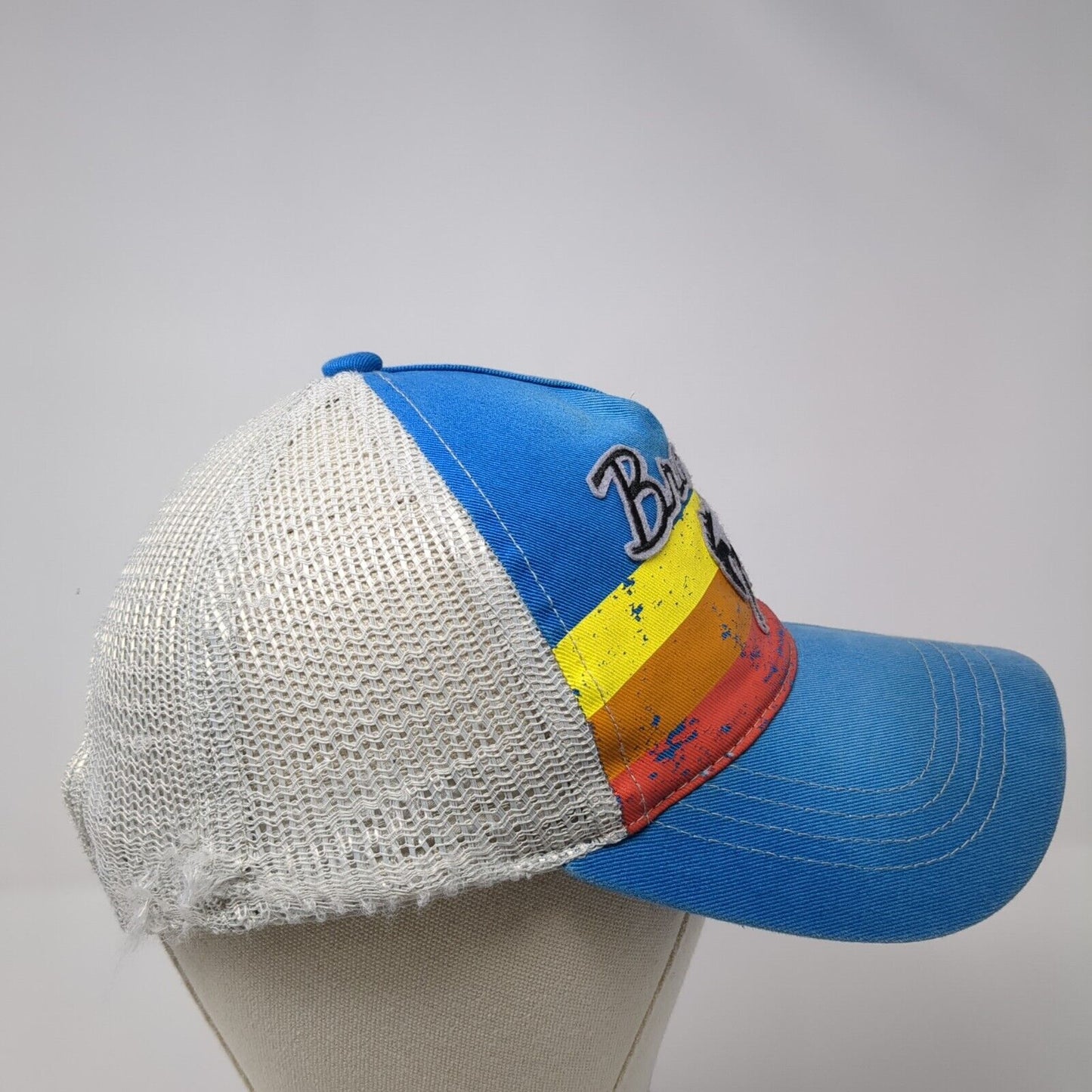 Ford Bronco Snapback Trucker Hat Blue One Size Adjustable Embroidered Mesh Back