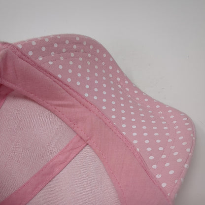 Unbranded Strapback Baseball Cap Pink One Size Adjustable Polka Dot Blank