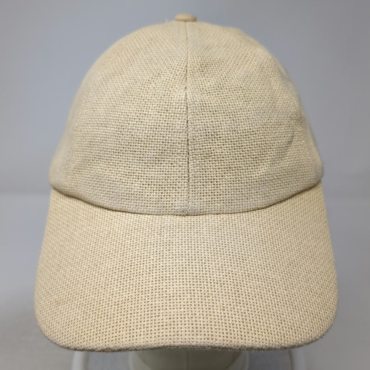 Primark Baseball Cap Beige One Size Adjustable Strapback Textured Woven Hat
