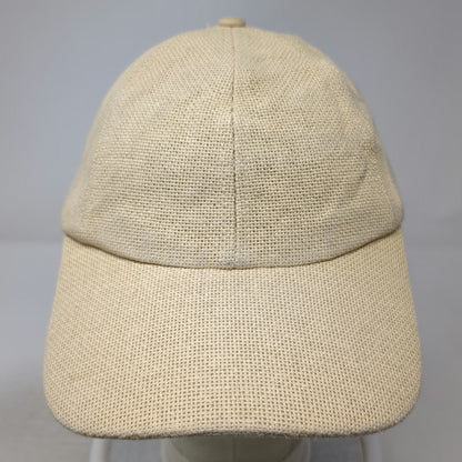 Primark Baseball Cap Beige One Size Adjustable Strapback Textured Woven Hat