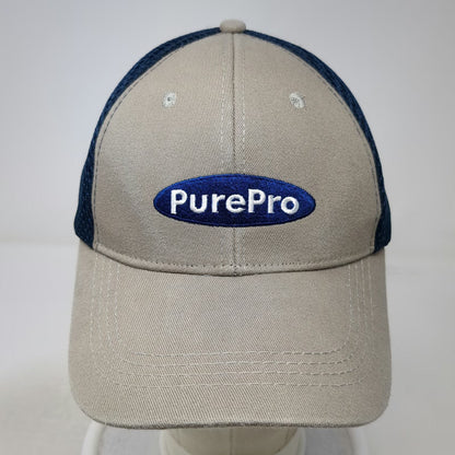 F.W. Webb PurePro Baseball Cap Beige Blue OSFM Mesh Strapback Embroidered Hat