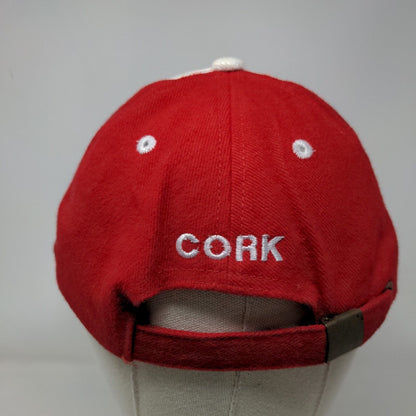 Cork Corcaigh Slideback Hat Red OSFA Adjustable Embroidered All Craft Dublin 15