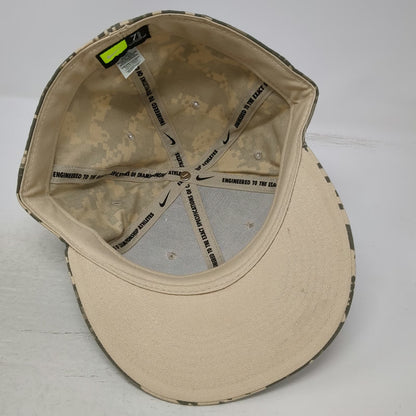 Nike Baseball Cap Beige 7 5/8 Duke Blue Devils Digital Camo Fitted NCAA Hat