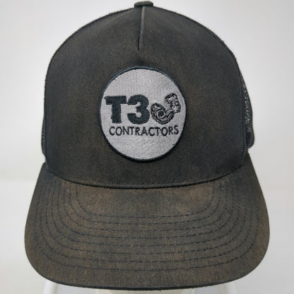 Yupoong Trucker Hat Black One Size T3 Contractors Bicep Logo Mesh Back Snapback