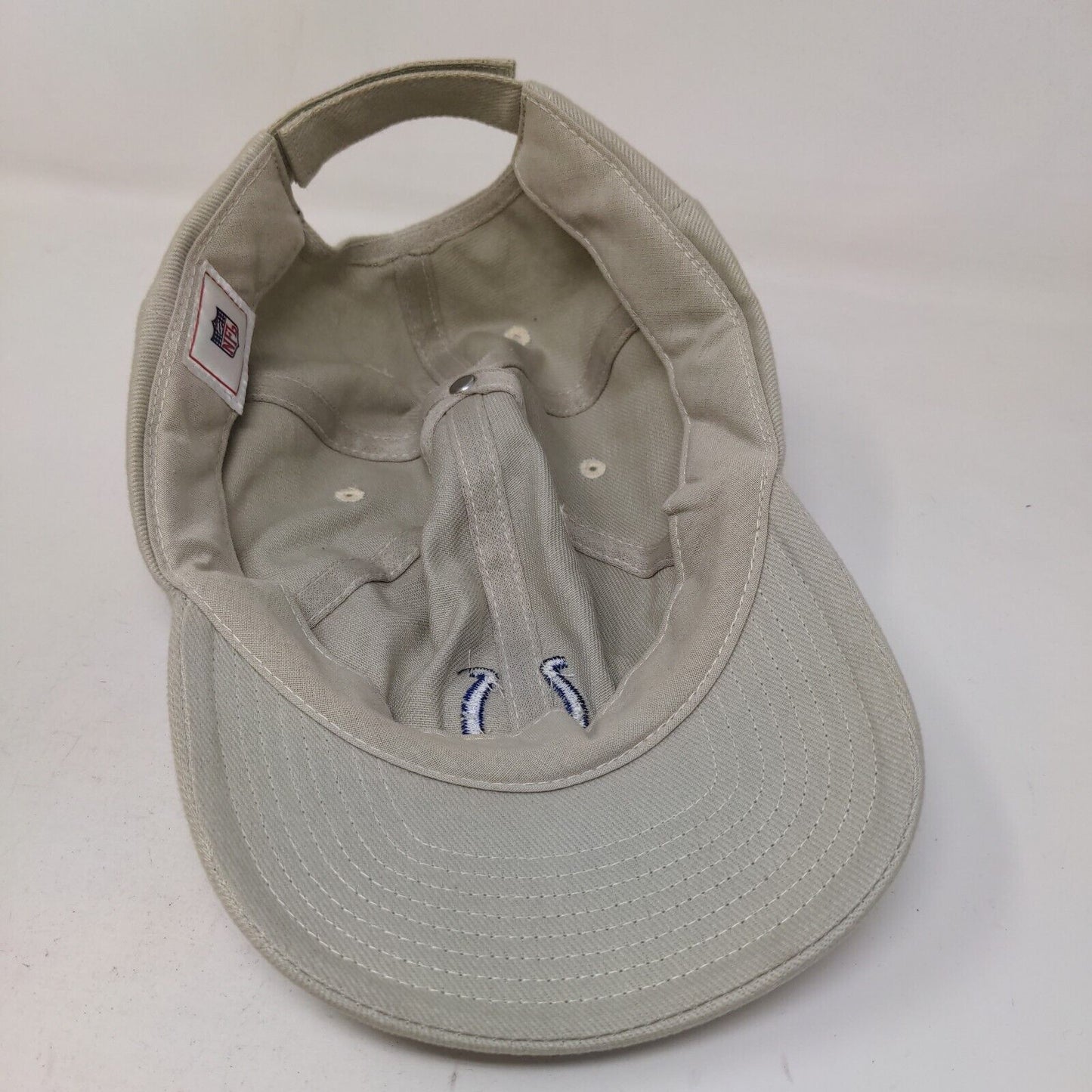 NFL Men's Strapback Hat Tan Size OSFA Embroidered Indianapolis Colts Logo