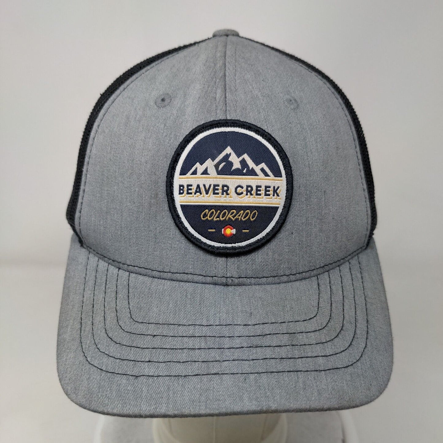Beaver Creek Colorado Snapback Mesh Back Trucker Hat Gray Youth 6 Panel