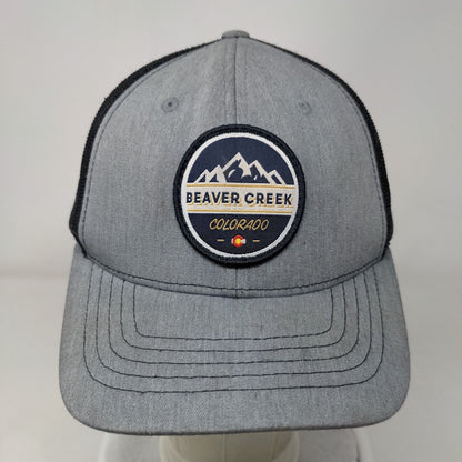 Beaver Creek Colorado Snapback Mesh Back Trucker Hat Gray Youth 6 Panel