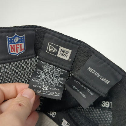 New Era Baseball Cap Gray L NFL Seattle Seahawks Logo Mesh Back Stretch Fit Hat
