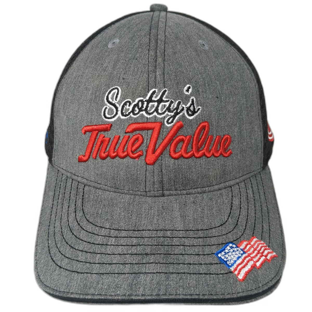 360 Apparel Baseball Cap Gray One Size Scotty's True Value Carquest Mesh Hat