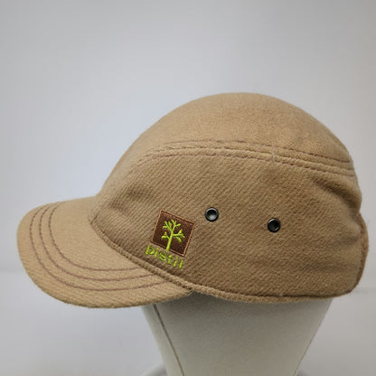 Pistil Army Cap Brown One Size Wool Blend Tree Logo Slideback Owl Lining Hat