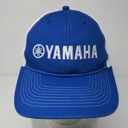 Yamaha Strapback Mesh Back Trucker Hat Blue OSFA Embroidered Colorblock
