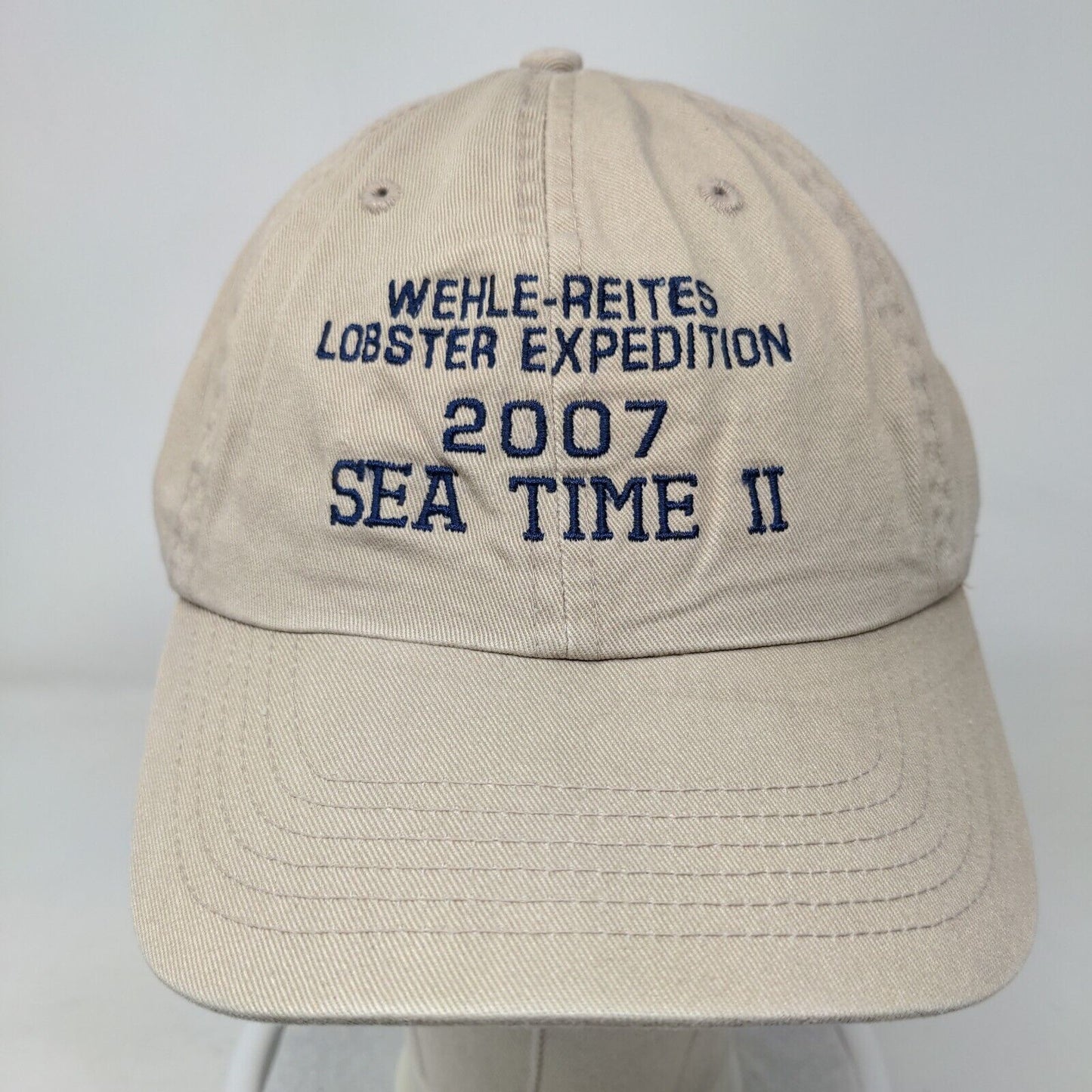 2007 Sea Time II Chris Slideback Hat Tan OSFA Embroidered Headwear Depot