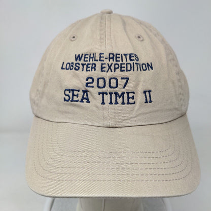 2007 Sea Time II Chris Slideback Hat Tan OSFA Embroidered Headwear Depot