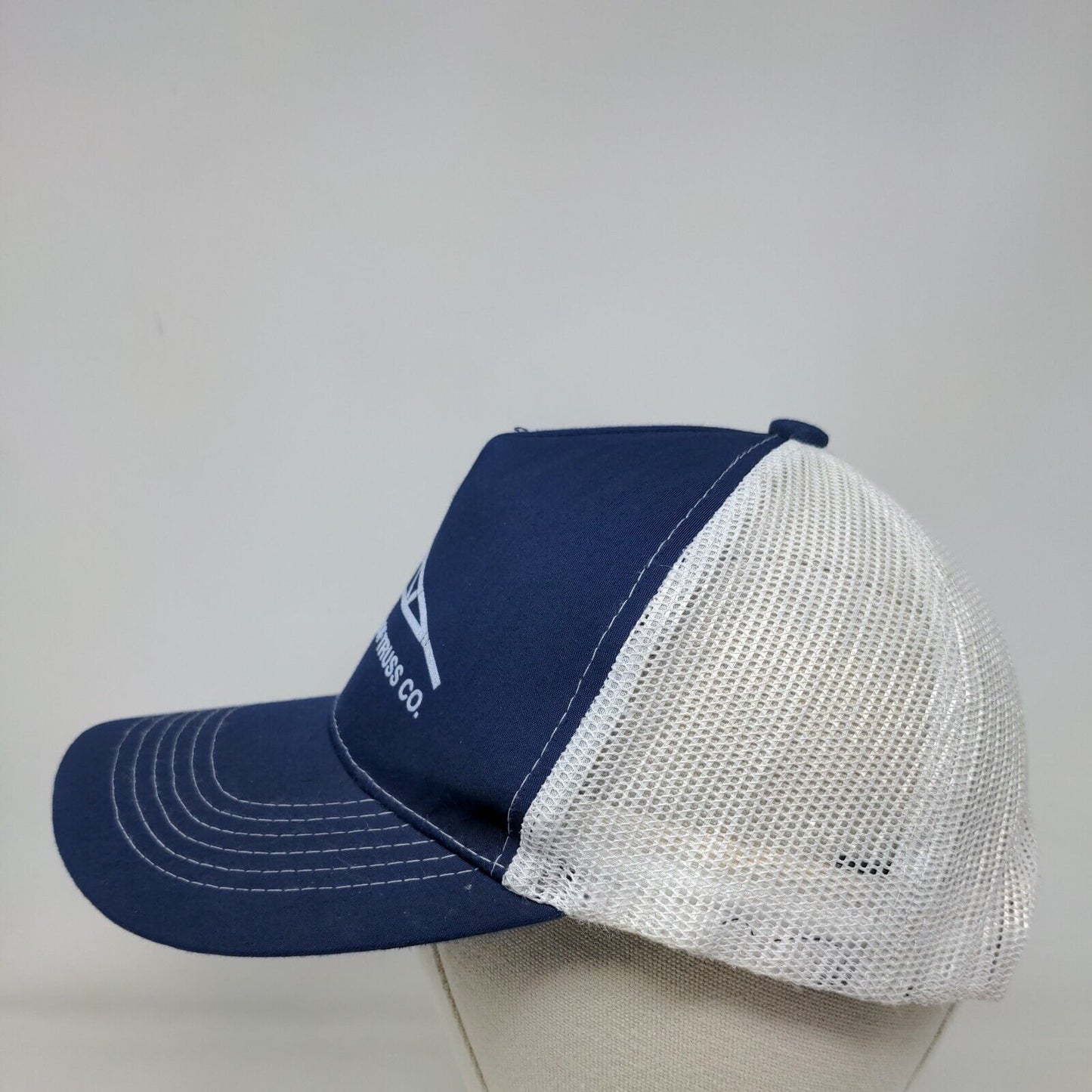 Ridgway Roof Truss Co. Snapback Trucker Hat Blue One Size Mesh Back Cobra