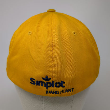 Flexfit Yupoong Simplot Idaho Plant Baseball Cap Yellow XL Stretch Fit Hat