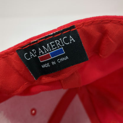 Cap America Baseball Cap Red One Size Jackson Hole Wyoming Strapback Hat Logo